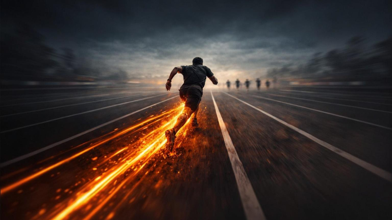 The One Who Starts Late Must Run Twice As Fast